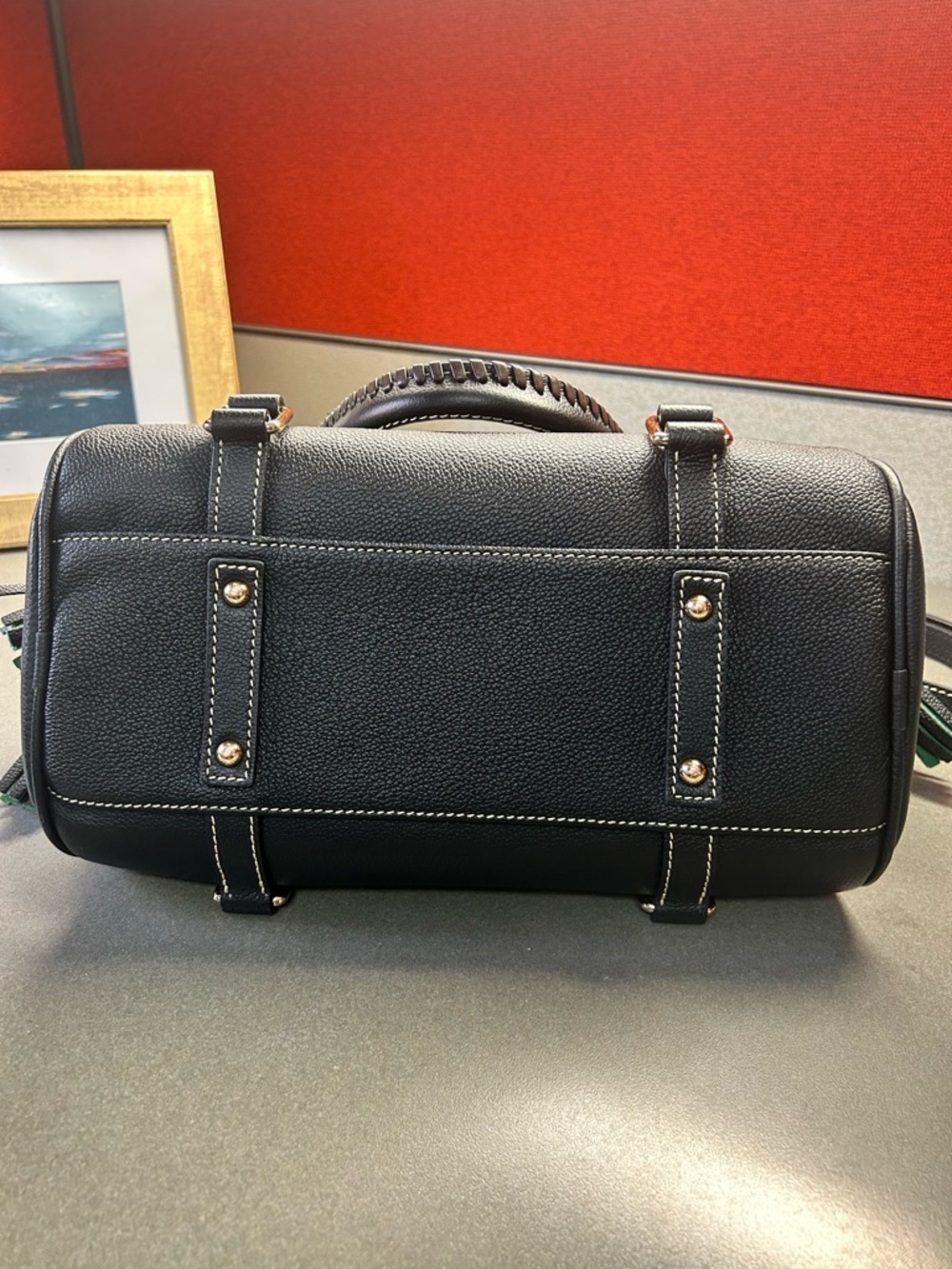 Dooney & Bourke Florentine Leather Satchel – Black - Picture 3 of 6